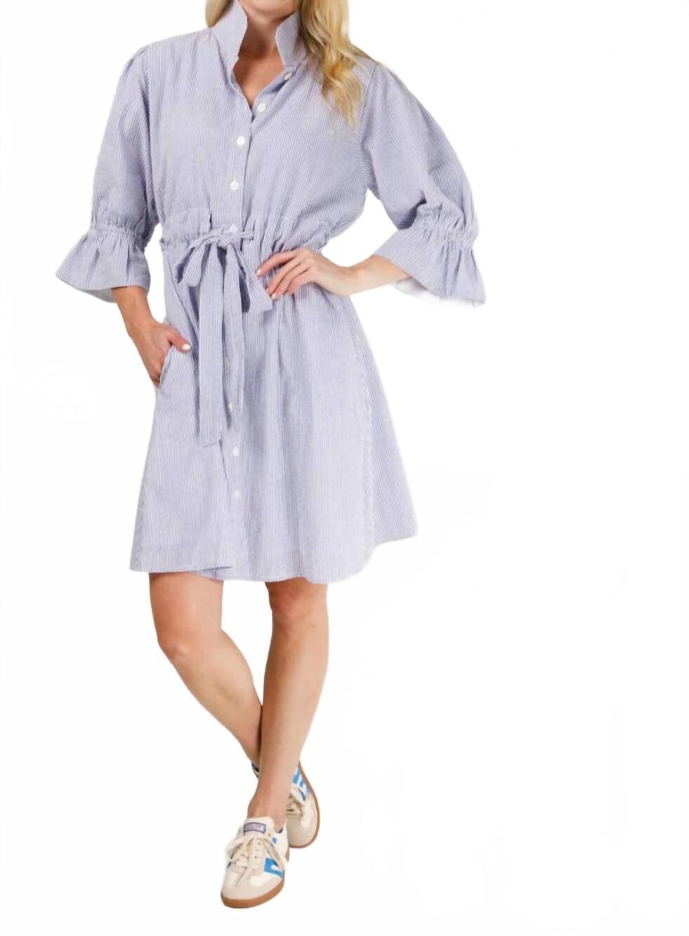 NEW HOLLY SHAE DESIGN stella dress in seersucker